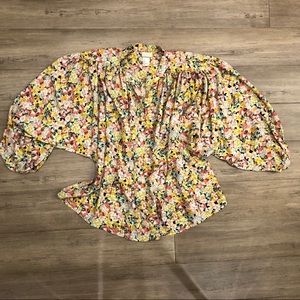 Floral H&M Peasant Blouse